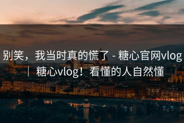 别笑，我当时真的慌了 - 糖心官网vlog ｜ 糖心vlog！看懂的人自然懂